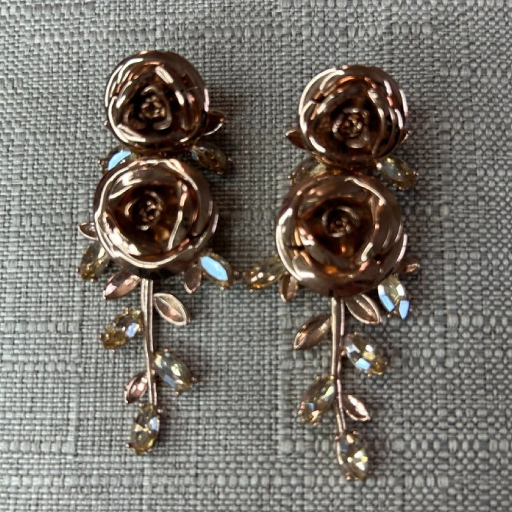 Kate Spade Rose Dangling Earrings